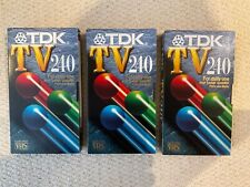 TDK 240 VHS Blank Tapes x 3