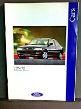 FORD CARS CATALOGUE 1992/93