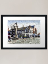 Nantwich town square - square, and