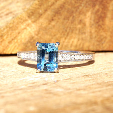 Emerald Cut Aquamarine Diamond