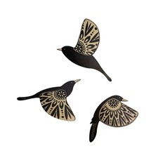3pcs birds wall hangings - 3pcs,