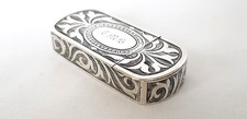 Quality Solid Silver Victorian Gothic Combination Snuff Box Vesta Case 1863