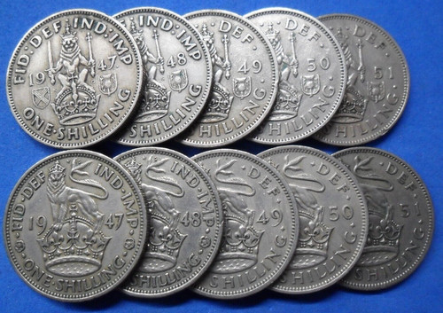Shillings set george vi - 10,