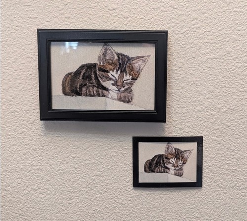 Print sleeping kitten - sleeping,