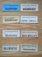 8 London & South Western Railway Luggage Labels - LSWR