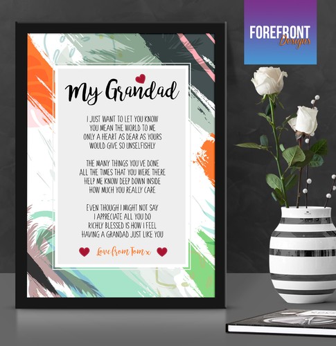 Personalised poem print - personalised,