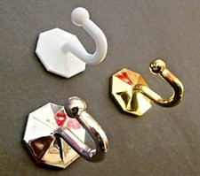 2 x CURTAIN TIE BACK HOOKS