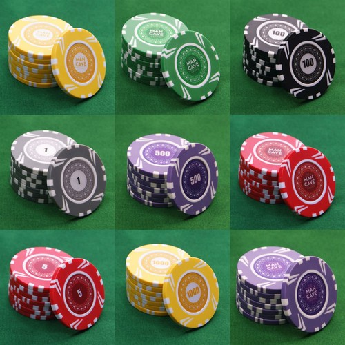 Full size poker chips numbered - chips,