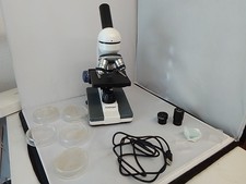 AmScope Microscope Working With Glass Containers, Power USB And Slides