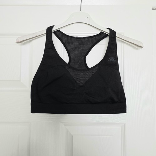 Kalenji black sports bra - black,