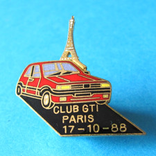 Peugeot CLUB GTi Paris 17-10-88 Pin Badge. VGC