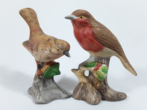 Pair vintage ceramic bird - pair,