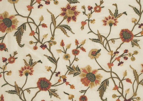 Crewel embroidered organza - crewel,