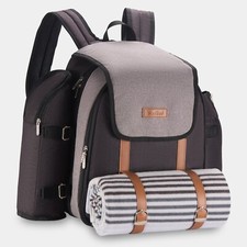 Grey Picnic Backpack w/