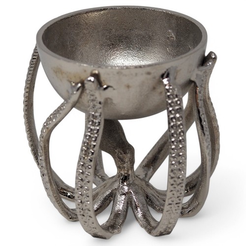 Metal silver octopus - silver, trinket