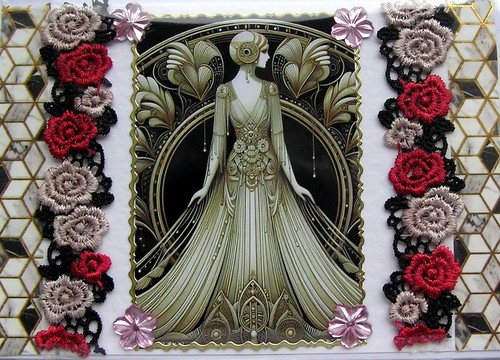 1930 art deco - art, lady