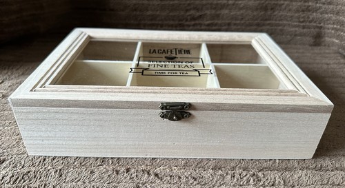 Cafetiere tea box wood - la,