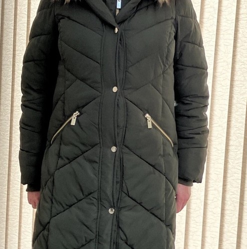 Wallis green padded hooded - green,