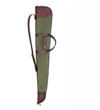Shooting Hunting Shotgun Slip Soft Padded Canvas Leather Gun Slip Case UK