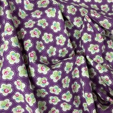 Purple Floral Cotton Fabric