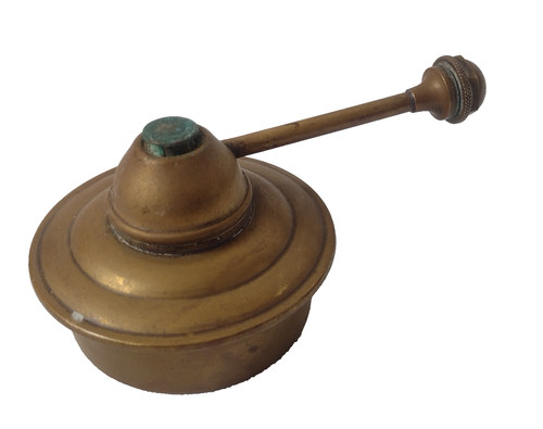 Antique solid brass oil - solid,