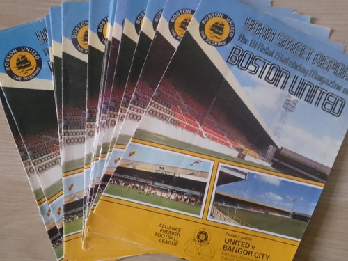 Boston united home programmes - united,