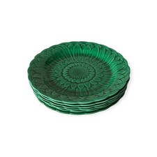 Wedgwood Green Majolica Sunflower Plates Set of 6 – 22cm Diameter