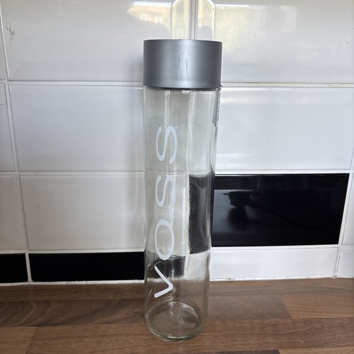 Glass voss water bottle - glass,