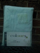 B&Q duck egg cotton tab top voile curtains 57 x 72