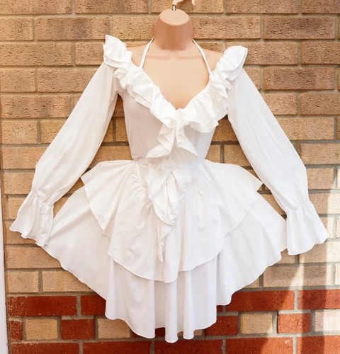 Mika white frill milkmaid - , long