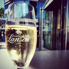 LANSON CHAMPAGNE FLUTES X 2
