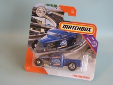 Matchbox 1935 Ford Pick-up Blue Hot Rat Rod Toy Model Car 70mm in USA BP 