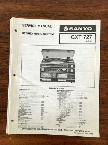 Sanyo gxt 727 stereo music - sanyo,