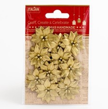 Small Gold Metallic Poinsettia