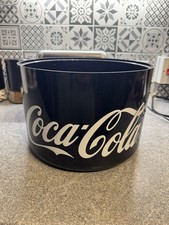 Coca-Cola Drinks Ice Bucket Cooler Black and White Removable Drip Tray Retro