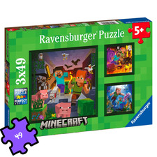 Ravensburger 3x 49 Piece Jigsaw Puzzles: Minecraft Biomes