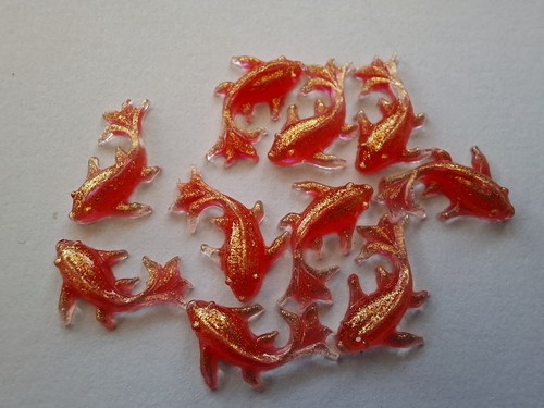 Miniature goldfish fish x10 - miniature,