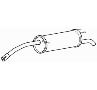 Rear exhaust silencer back - silencer, box