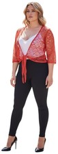 Womens stiff lace - shrug, ties