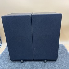 Acoustic Research Model 122 Black Bookshelf Wooden Speakers Wired *READ DESC*