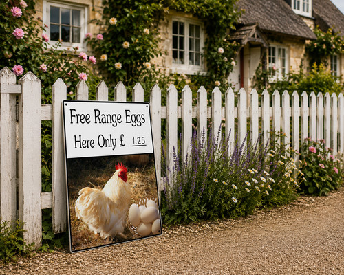 Free range eggs - range,