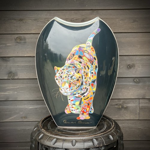 Goebel art vase leopard - art, ‘leopard’