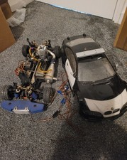 Nitro rc touring car 1/10 scale with bmw m3 body shell needs controller and tlc