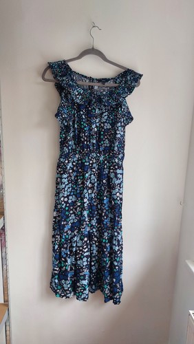 Next blue floral midi dress - midi,