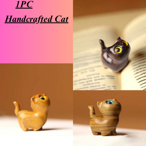 Charming wooden kitten - charming,