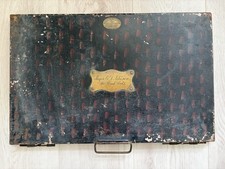 Vintage Royal Scots British Army Major’s Japanned Tin Toleware Storage Case 