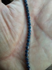 1ct Blue Diamond Sterling Silver 6'' Bracelet from Gemporia &  Authenticity Card