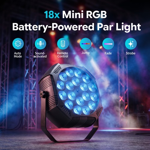 10pc rechargeable par lights - rechargeable,