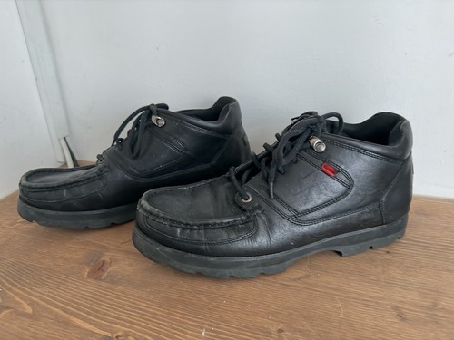 Kickers black leather school - kickers,