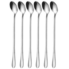 6 X Long Handle Teaspoons Tea